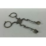 A pair of George III silver grape scissors. Approx