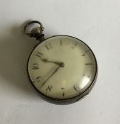 A silver verge pocket watch by Edward Hayward. Est.
