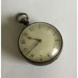 A silver verge pocket watch by Edward Hayward. Est.