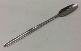 A rare 18th Century Provincial silver marrow scoop