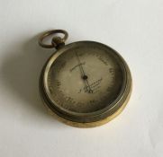 A gilt metal Barometer with silver dial. Est. £30