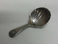 A George III silver caddy spoon. London 1814. Appr