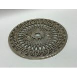 A heavy silver and glass drinks coaster. Birmingha