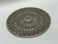 A heavy silver and glass drinks coaster. Birmingha