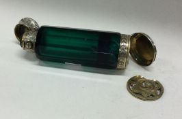 A silver and glass combination scent bottle / vina