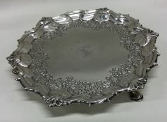 EDINBURGH: A good circular Scottish silver waiter