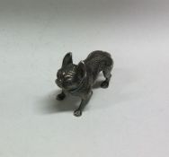 A heavy English silver figure of a pug. Approx. 31
