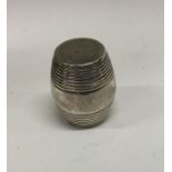 A good early 19th Century barrel shaped silver nut