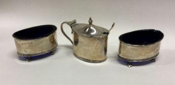 An oval silver cruet together with BGLs. Birmingha