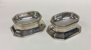 A fine pair of George I style octagonal silver sal