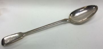 A large fiddle pattern silver basting spoon. Londo