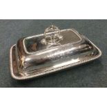 A rare rectangular George III silver entrée dish w