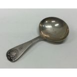 A silver and MOP caddy spoon. Birmingham 1894. By