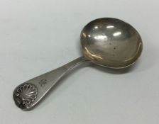 A silver and MOP caddy spoon. Birmingham 1894. By