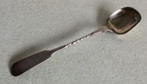 A Provincial (?) silver ladle with crested termina