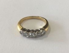 A good quality five stone tapering diamond half ho