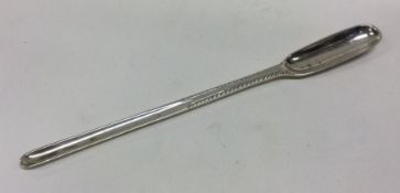 A rare 18th Century George III silver marrow scoop