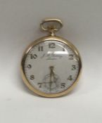 A 9 carat gold pocket watch. Est. £100 - £120.