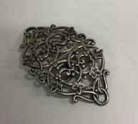 A heavy silver pierced buckle. Birmingham. By Deak