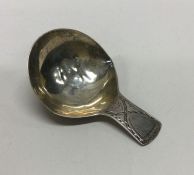 An 18th Century silver caddy spoon. Apparently unm