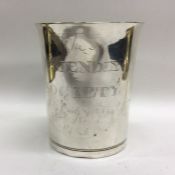 A rare George III silver beaker, inscribed, ‘The F