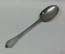 An early Queen Anne silver spoon with initialled t