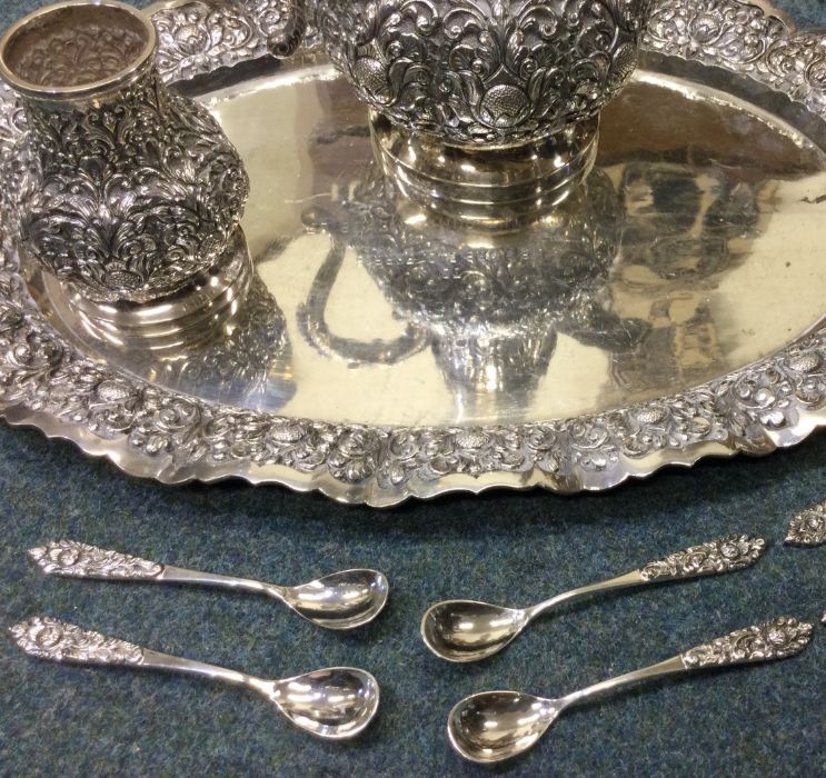 A large Indonesian silver twelve piece coffee serv - Image 3 of 3