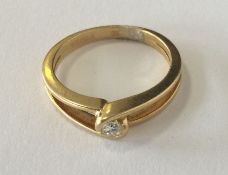 A good diamond single stone ring in 18 carat gold