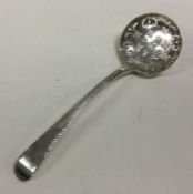 An 18th Century silver pierced sifter spoon. Appro