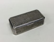 A George III silver snuff box with chased decorate