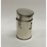 A fine and rare travelling silver inkwell. Marked