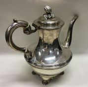 A heavy and large Victorian silver water jug. Lond