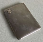 A heavy engine turned silver cigarette case. Londo