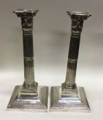 A fine pair of Victorian silver Corinthian column