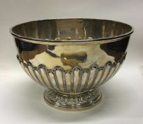 A good Georgian silver half fluted rose bowl of ty