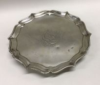 A George III silver salver/drinks tray. London 180