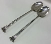 A large pair of onslow pattern basting spoons. Lon