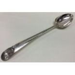 DUBLIN: An 18th Century Irish silver serving spoon