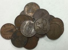 20 x old Irish 1 pence coins dated 1928 - 1964.