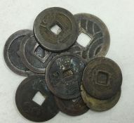 A bag of 10 x mixed Chinese coins.