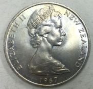 A New Zealand 1 Dollar dated 1967.