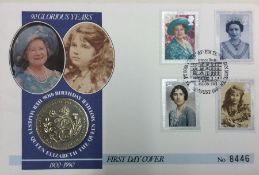 A Queen Mother's 90th Birthday £5 First Day Cover.