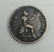 A George IV 4 pence dated 1836.