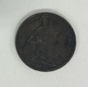 A George III Farthing dated 1821.