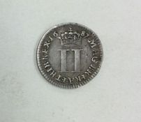 A George II Maundy 2 pence dated 1687.