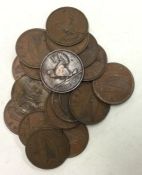 20 x old Irish 1 pence coins dated 1928 - 1964.