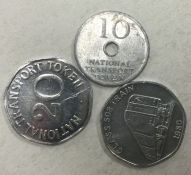 3 x National Transport tokens.