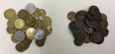 A bag of Italian coins, old and new.