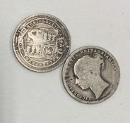 2 x Victorian Shillings dated 1872 and 1887.