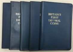 5 x Britain's First Decimal Coins.